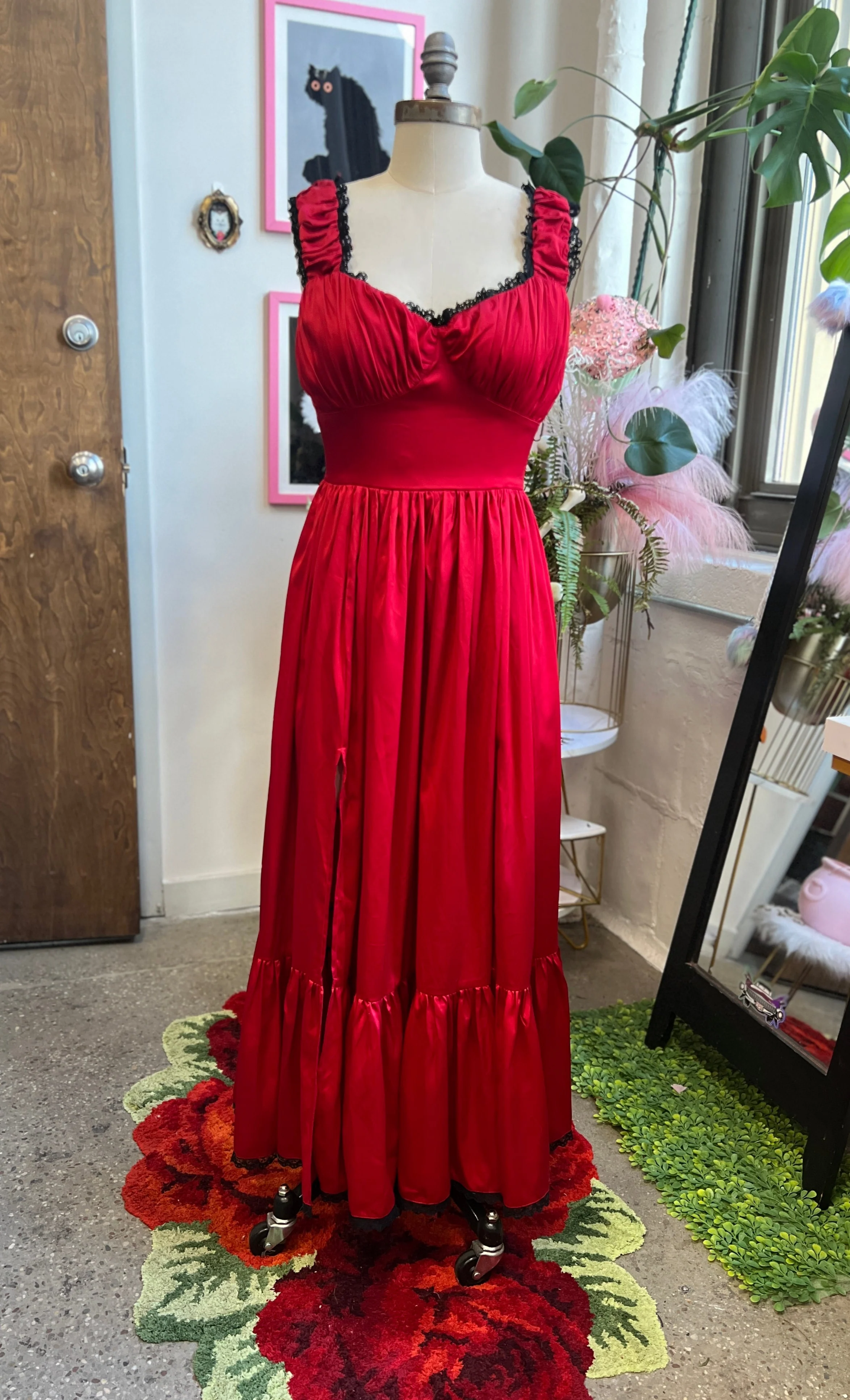 *PRE ORDER* Cosette Maxi Dress in Crimson Red - Image 3