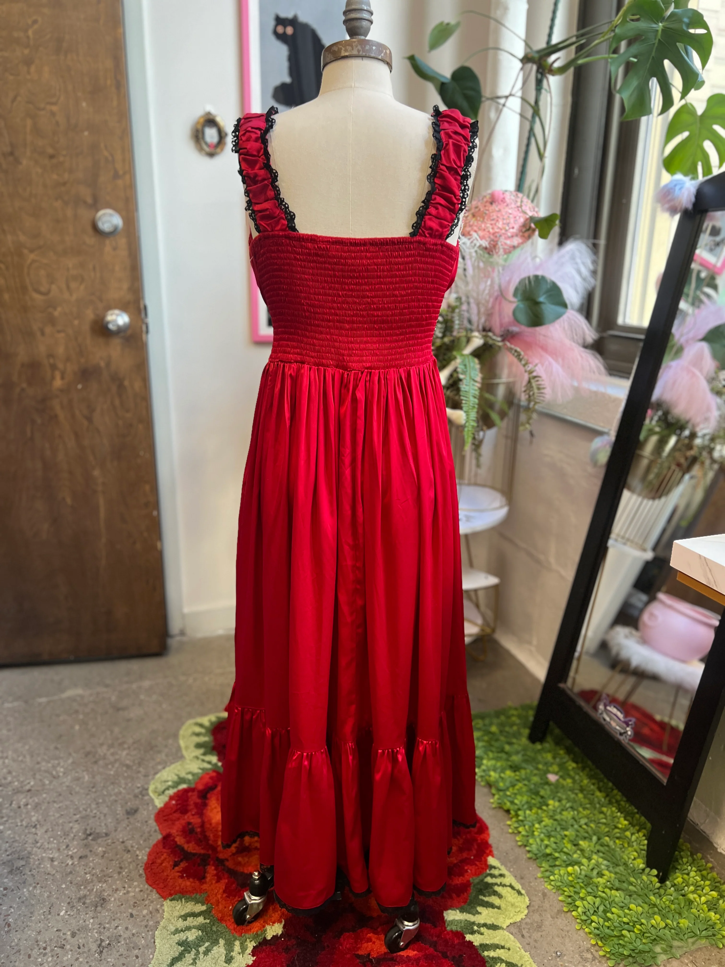 *PRE ORDER* Cosette Maxi Dress in Crimson Red - Image 6