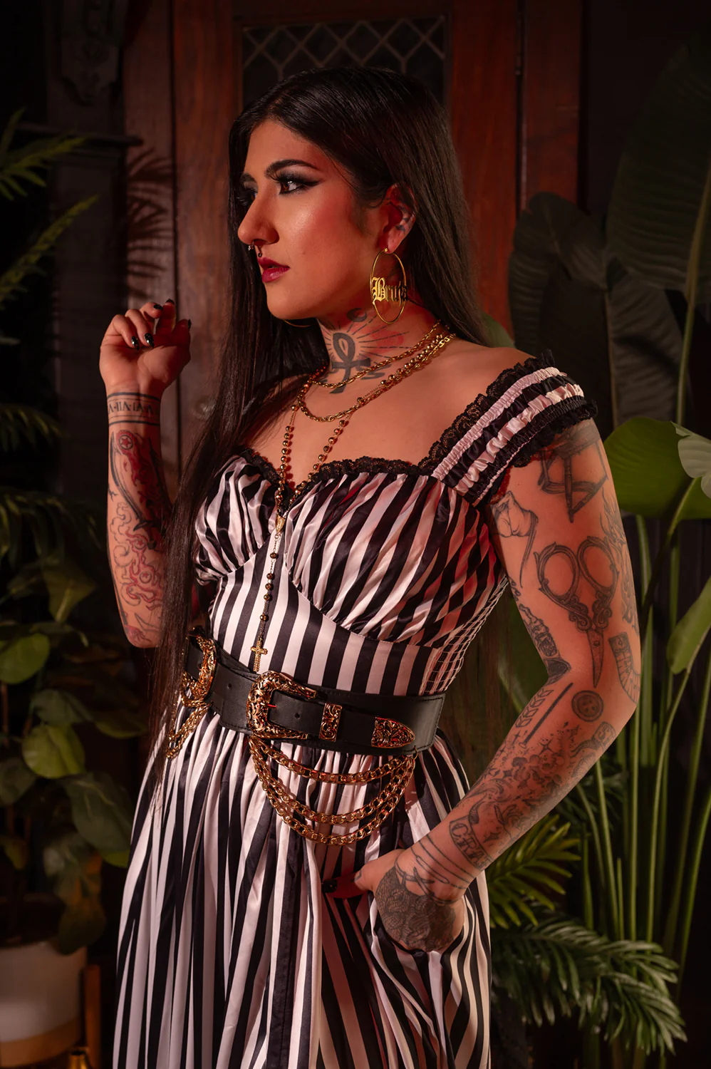 Cosette Maxi Dress in Sleepy Hollow Stripe - Image 2