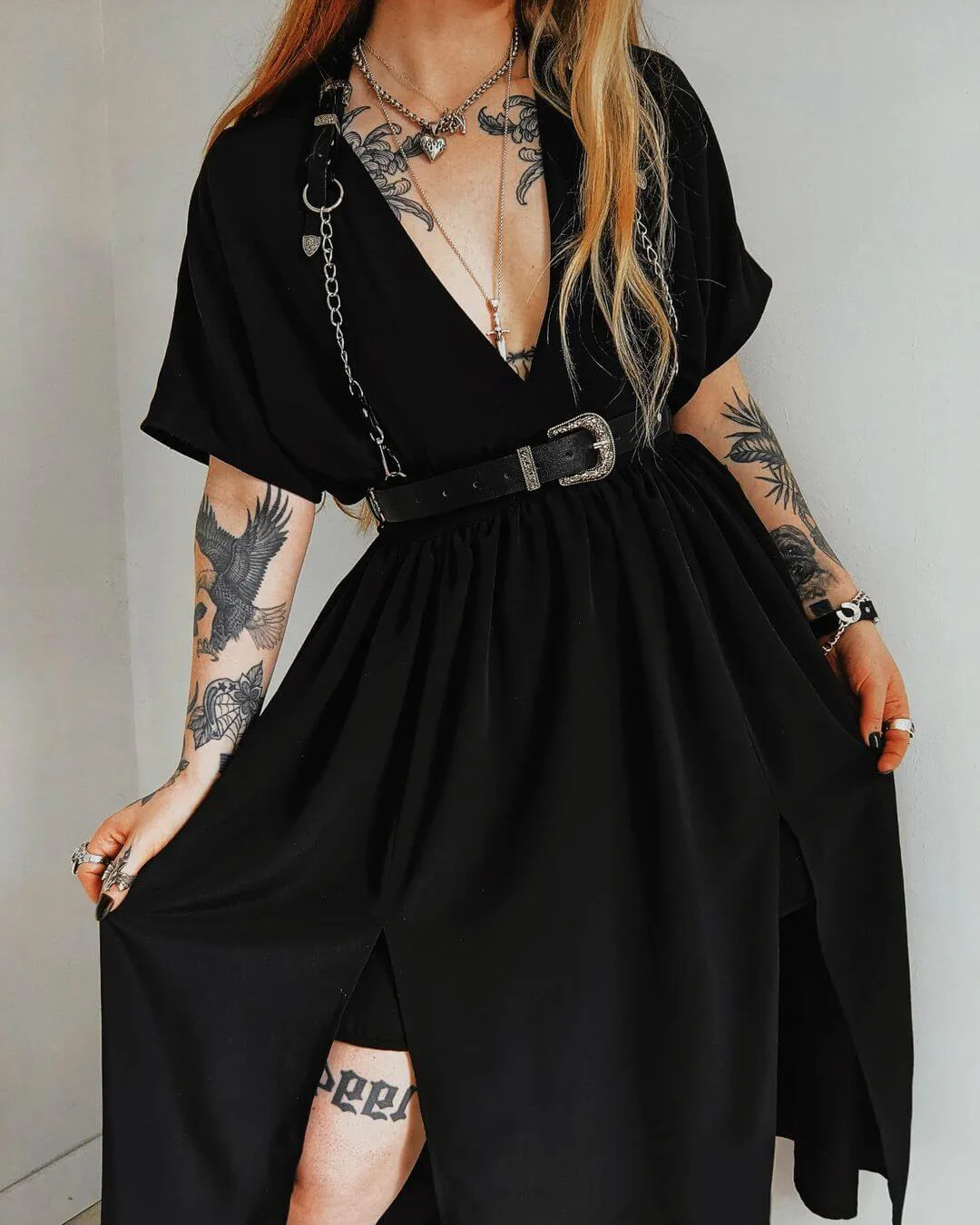 Sharpshooter Western Goth Chain Harness by Lively Ghosts - Image 5